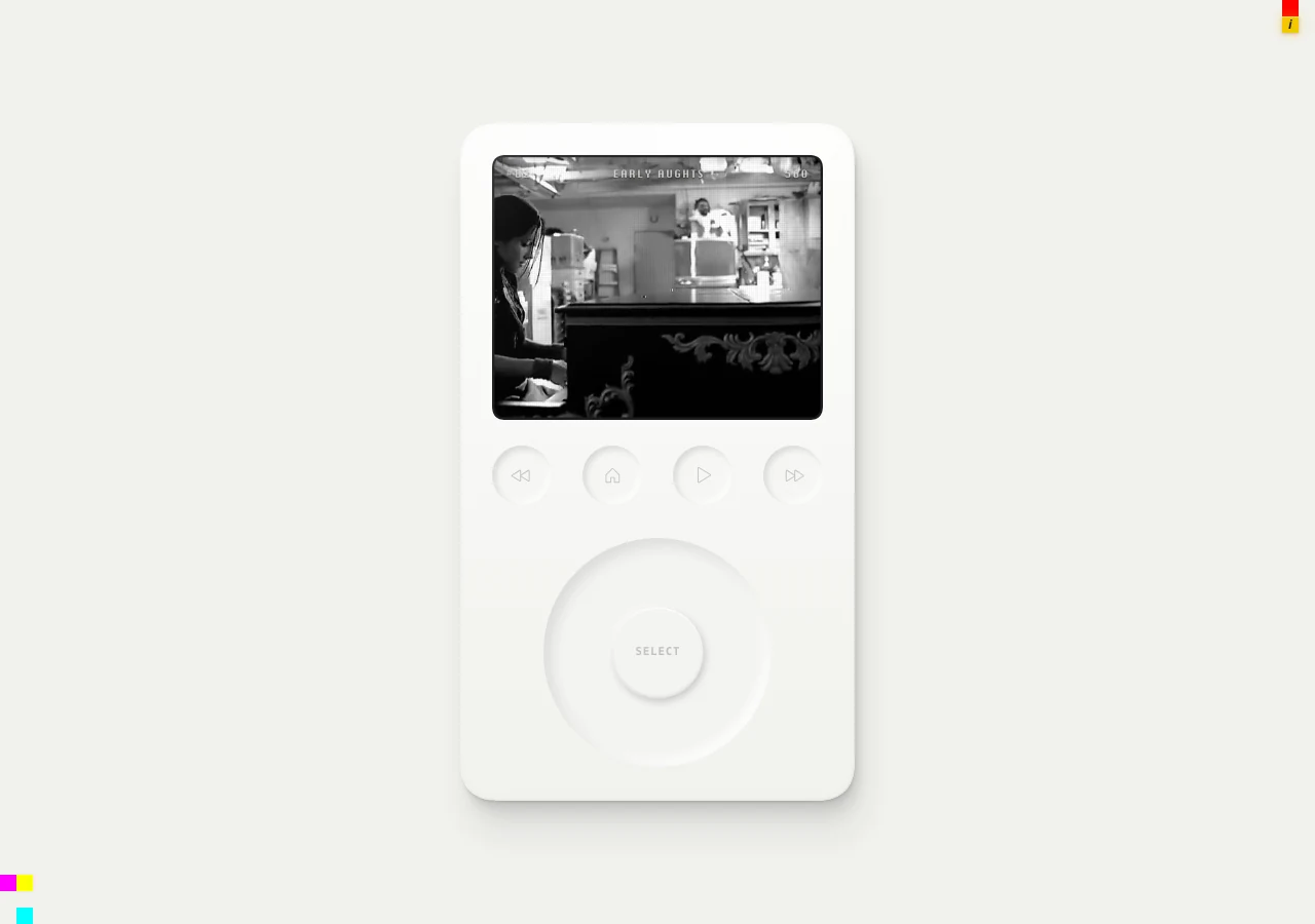 Sound of Sliver click-wheel player displaying the daily theme video